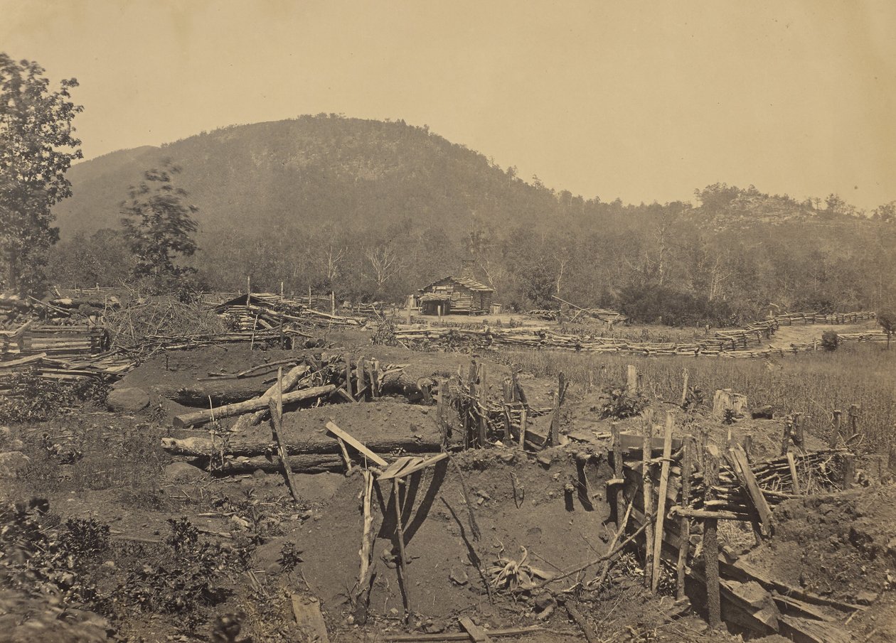 Fronten ved Kenesaw Mountain, Georgia af George N. Barnard