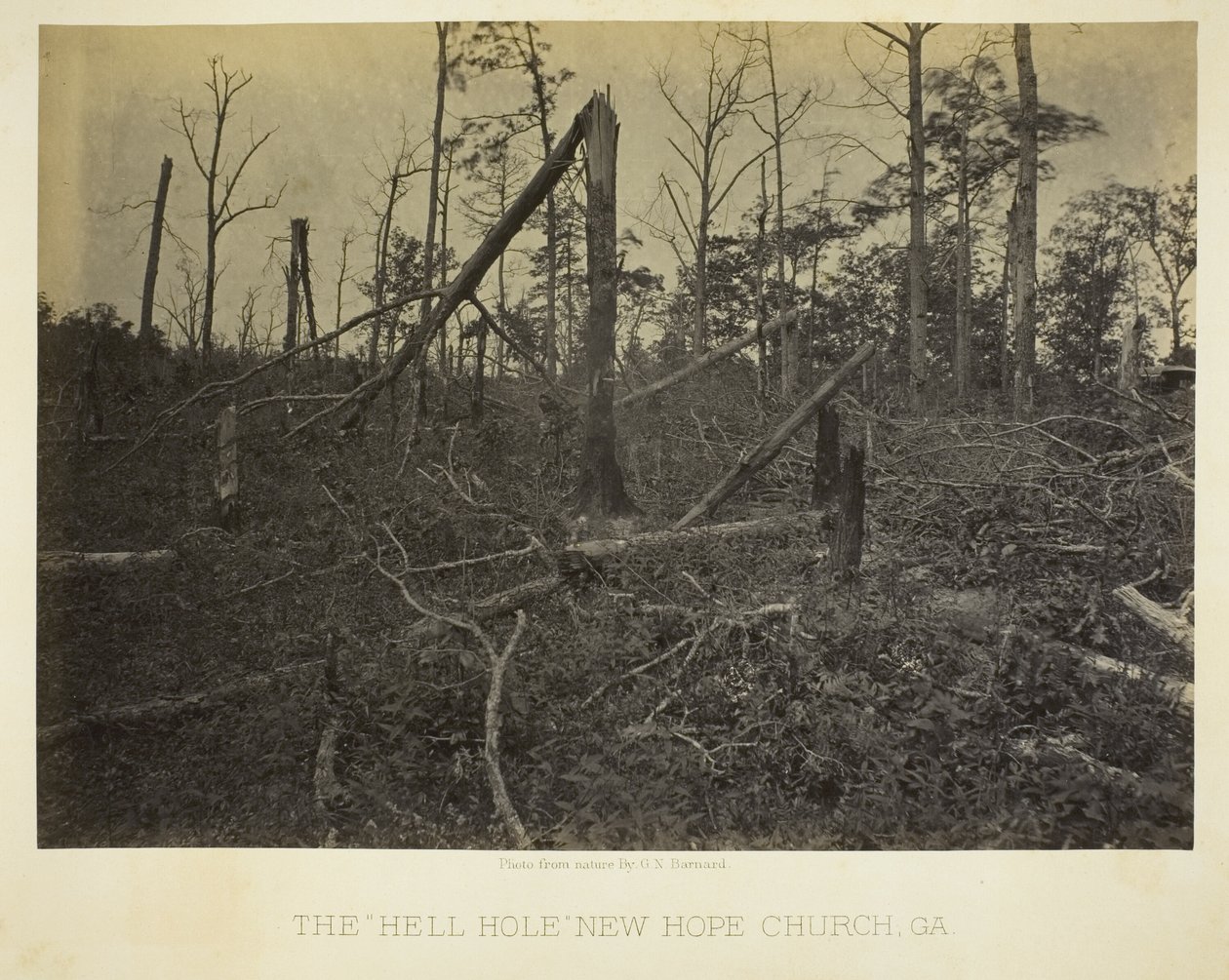 "Helvedeshullet", New Hope Church, GA af George N. Barnard