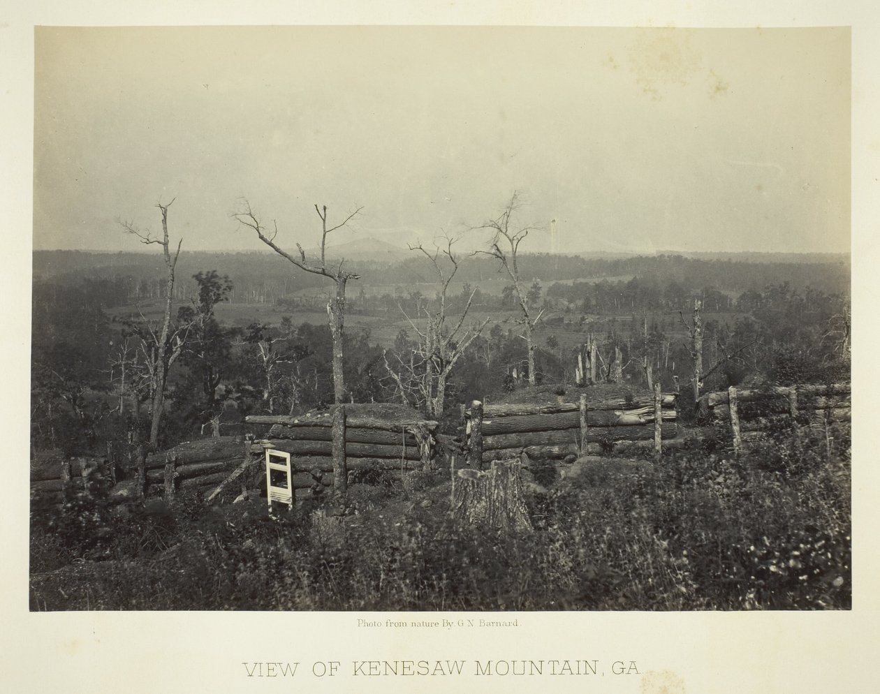 Udsigt over Kenesaw Mountain, Ga. af George N. Barnard