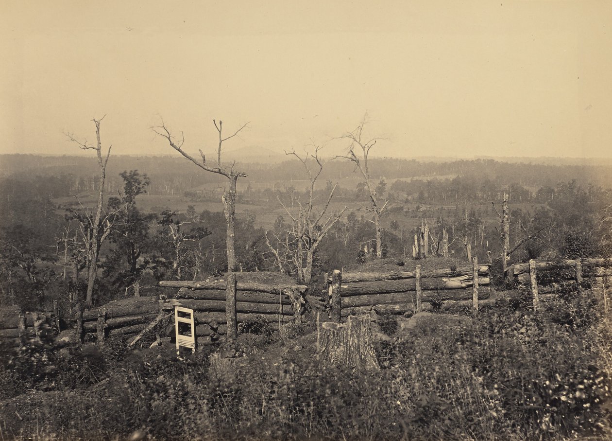 Udsigt over Kenesaw Mountain, Georgia af George N. Barnard