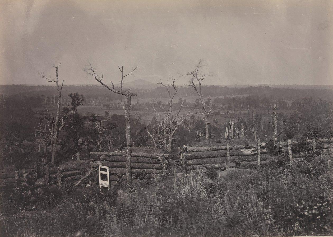 Udsigt over Kenesaw Mountain, Georgia, 1860