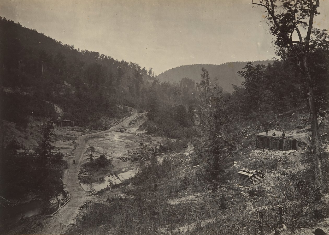 Whiteside Valley under broen, 1860