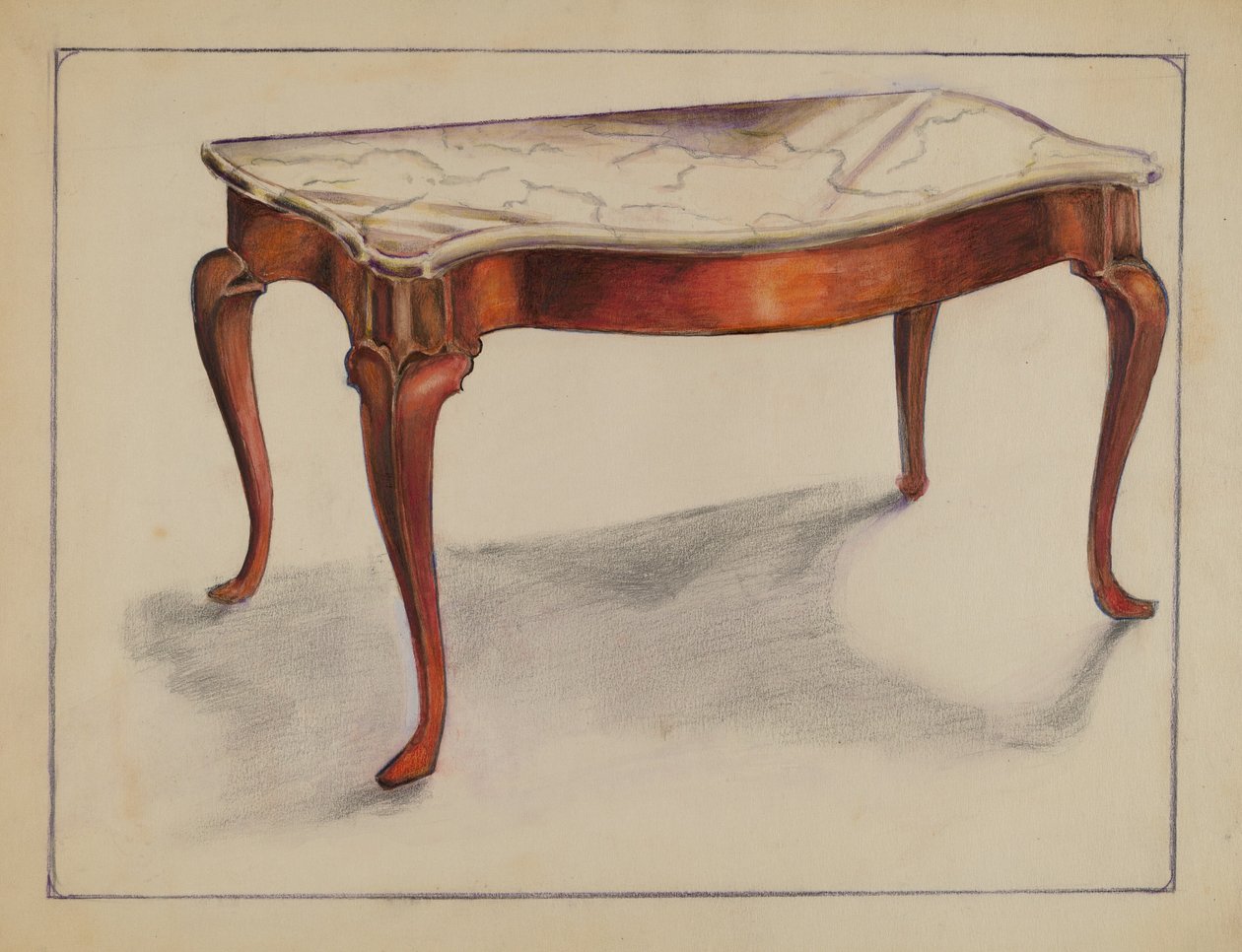 Marmor bordplade af George Nelson