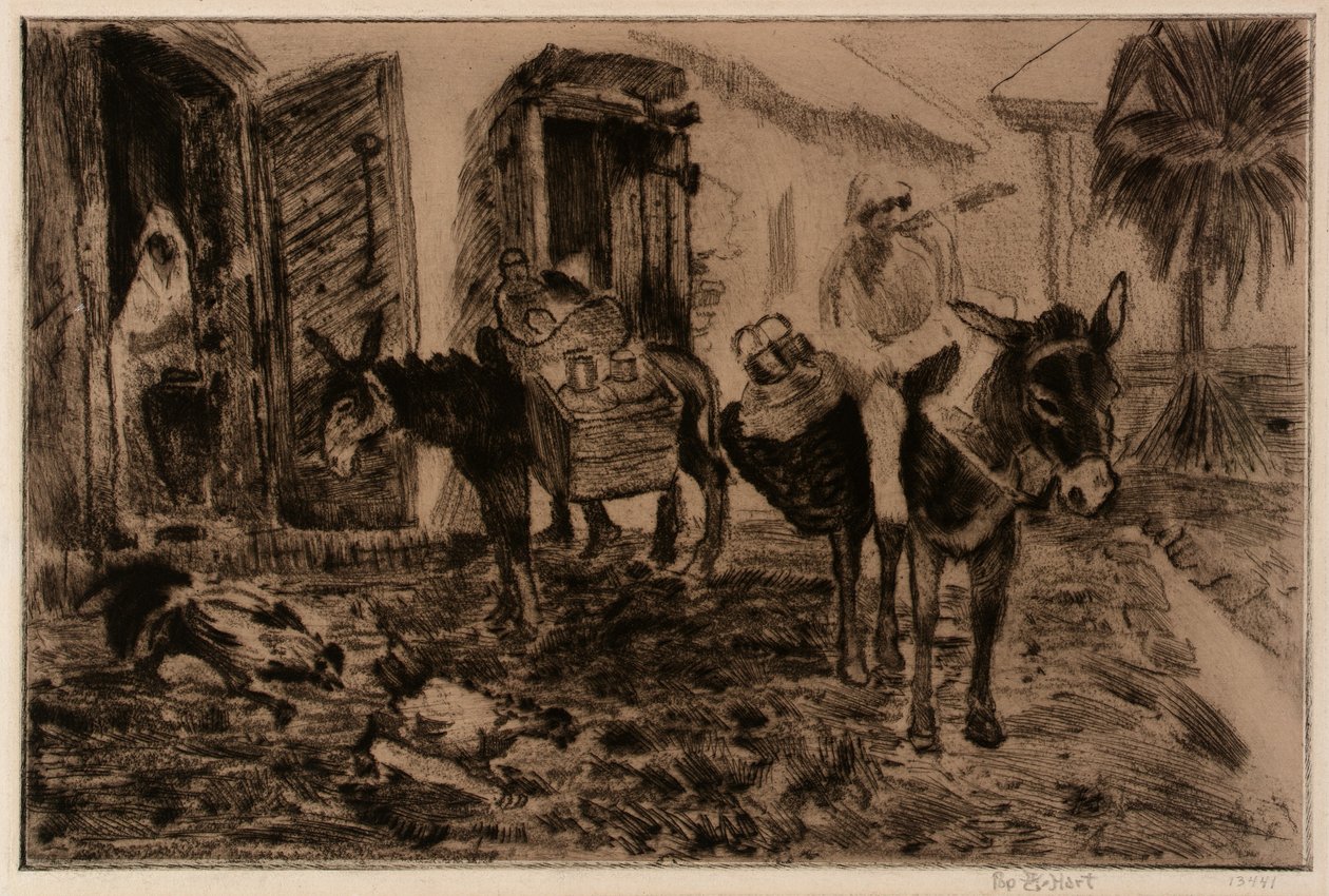 Dreng og æsler (Donkey Boy) af George Overbury Pop Hart