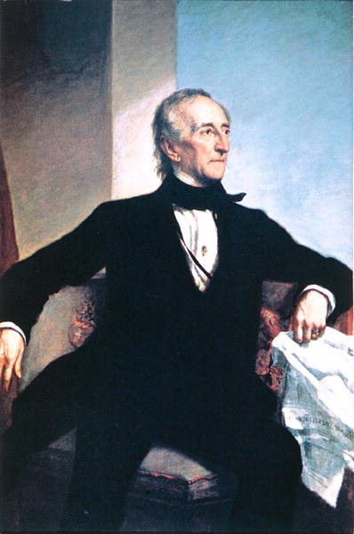 John Tyler (1790-1862) (farve litho) af George Peter Alexander (after) Healy