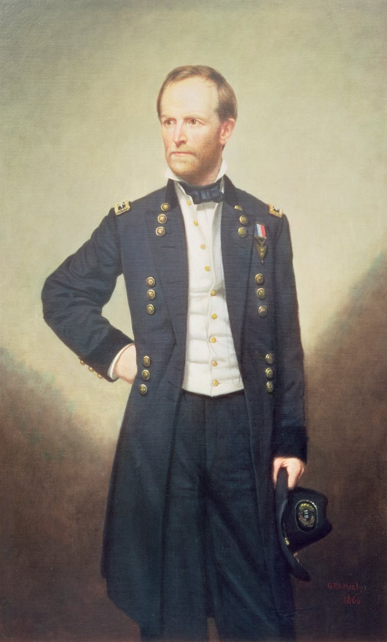 General William Sherman (1820-91) 1866 af George Peter Alexander Healy