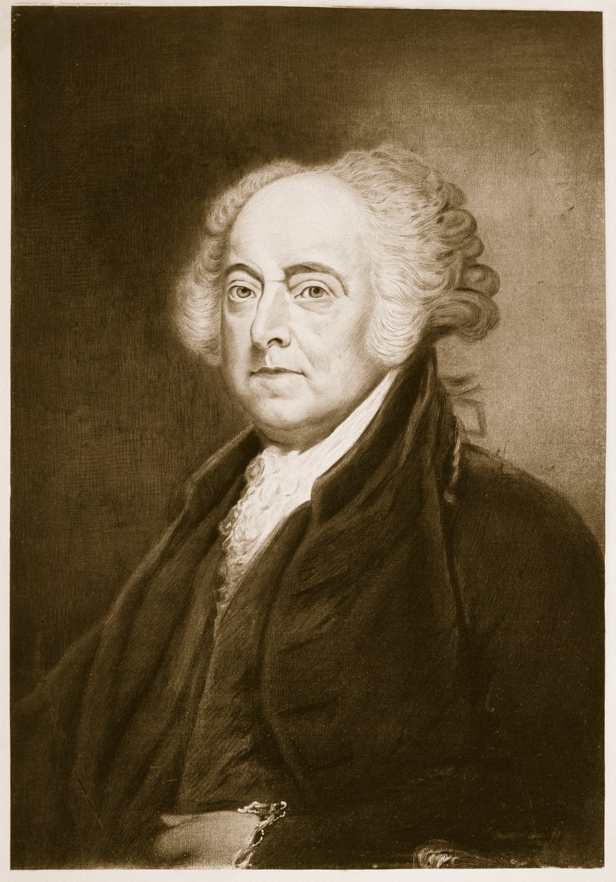 John Adams, 2. præsident for USA, pub. 1901 (fotogravure) af George Peter Alexander Healy