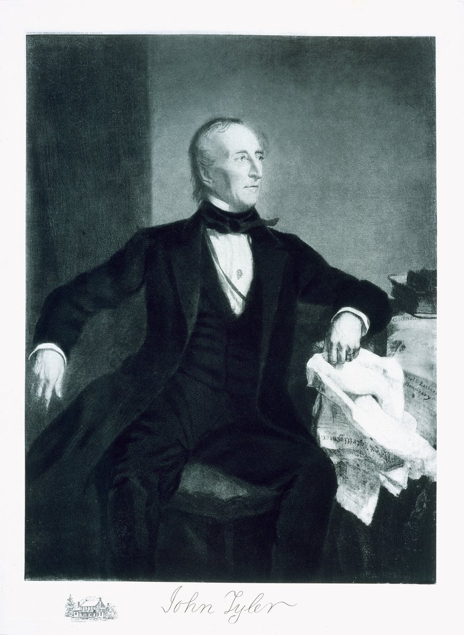 John Tyler, 10. præsident for USA, pub. 1901 (fotogravure) (se også 102588) af George Peter Alexander Healy