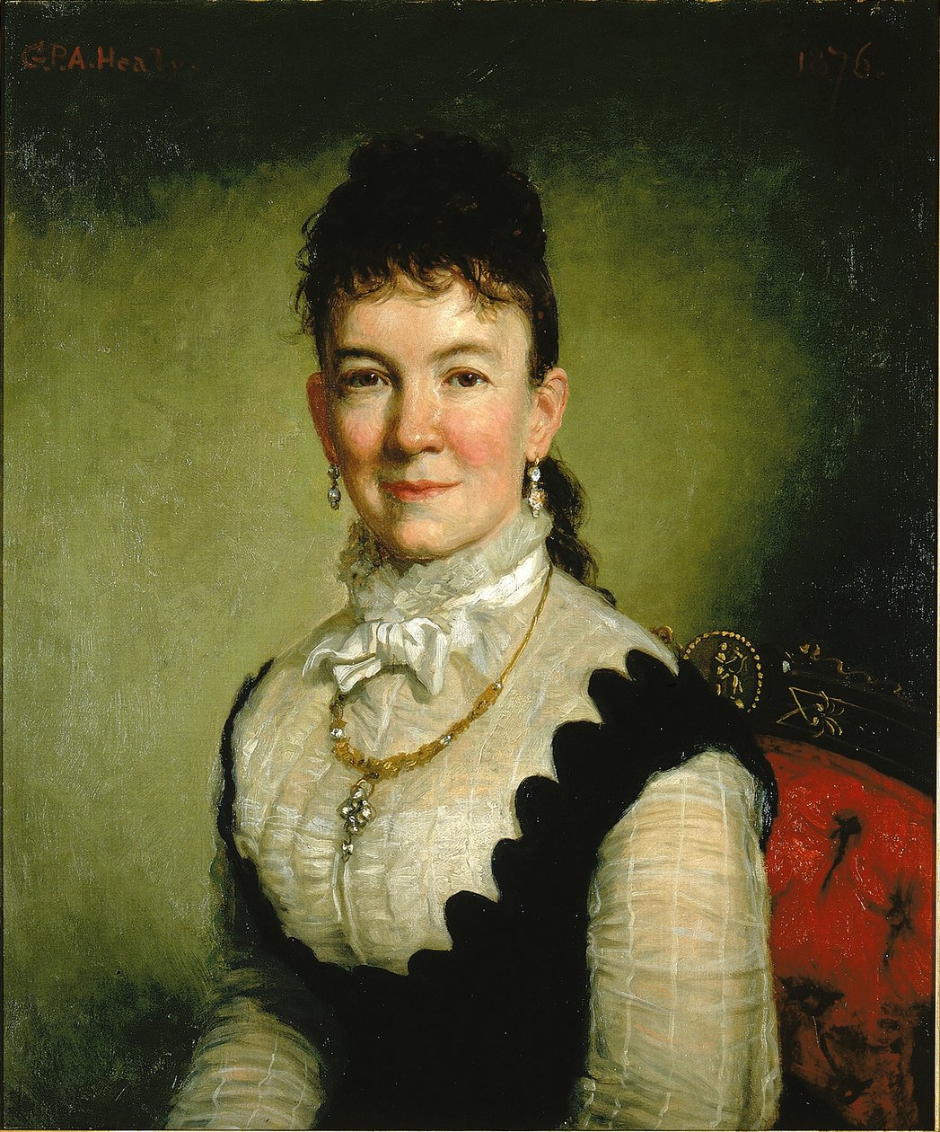 Fru Albert J. Myer (Catherine Walden) af George Peter Alexander Healy
