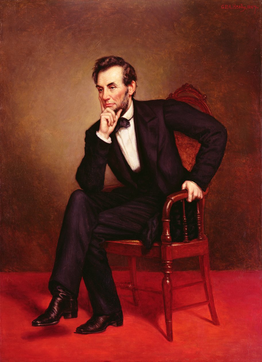 Portræt af Abraham Lincoln (olie på lærred) af George Peter Alexander Healy