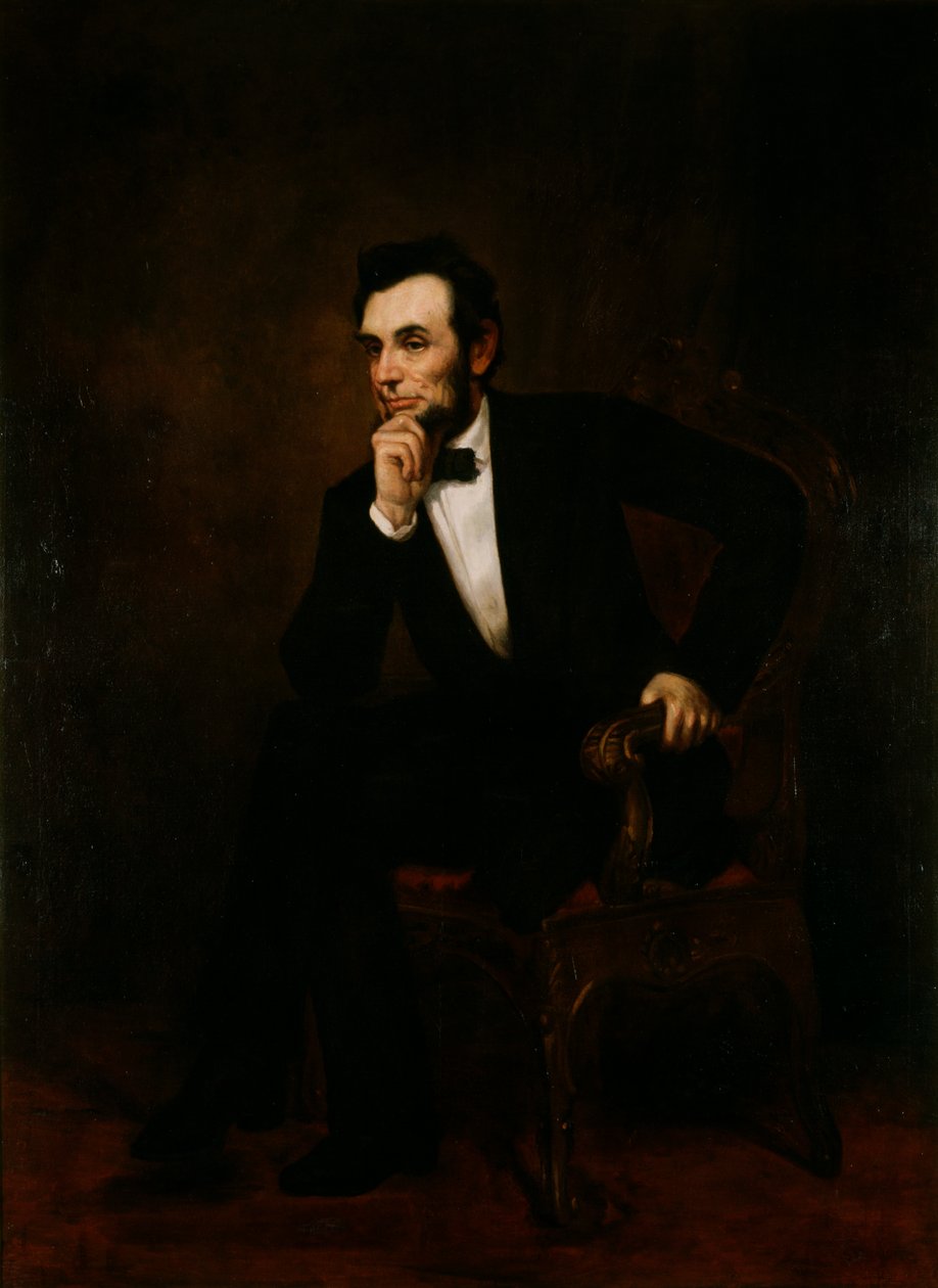 Portræt af Abraham Lincoln, ca. 1866-70 af George Peter Alexander Healy