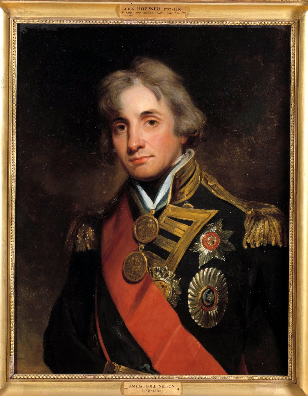 Portræt af Horatio Viscount Nelson Duke of Bronte (1758-1805) Viceadmiralmaleri af Georges Healy (1808-1894) 1800-tallet. Dimension 0,73 x 0,57 m af George Peter Alexander Healy