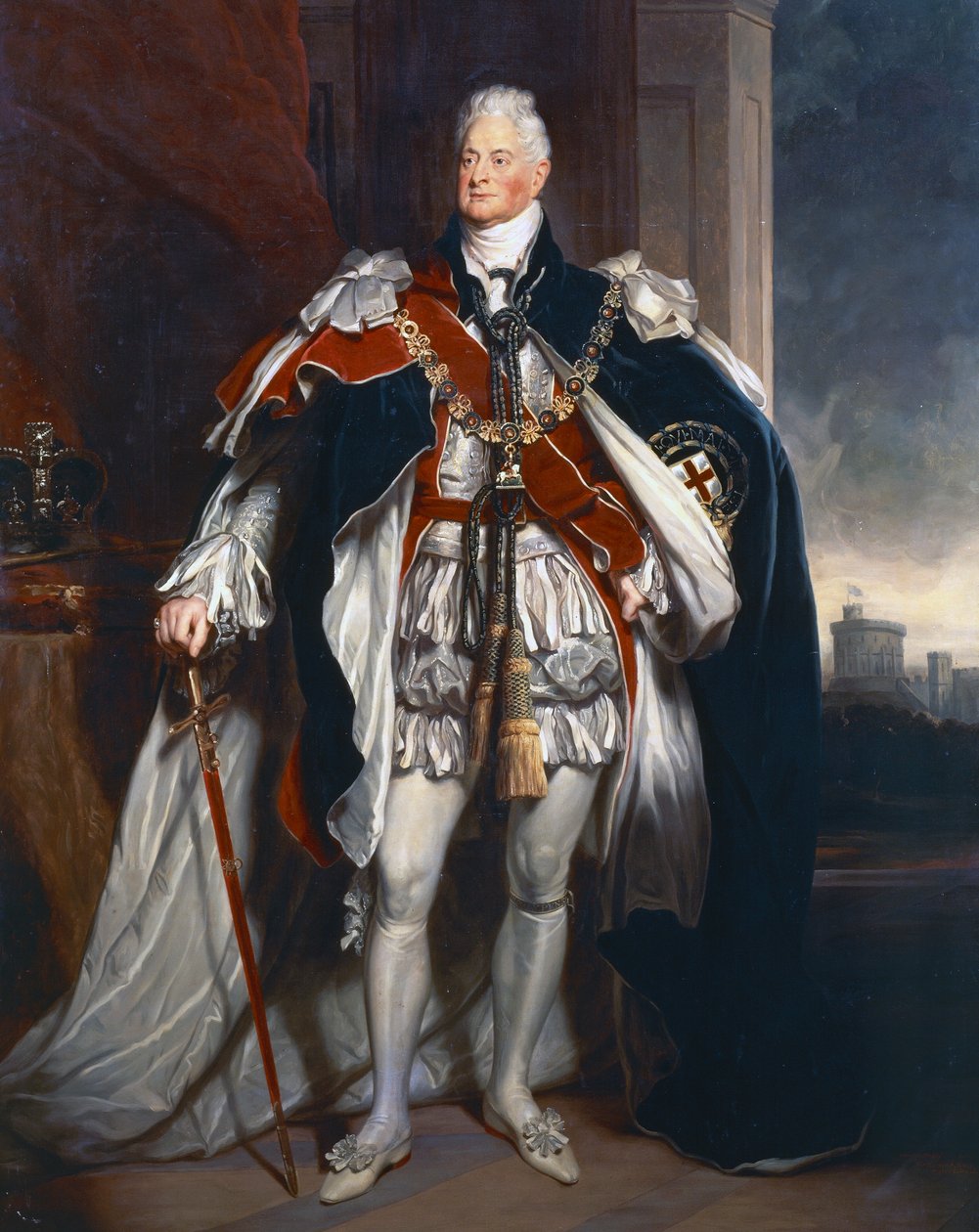 Portræt af kong William IV, kopi efter Sir Martin Archer Shee af George Peter Alexander Healy