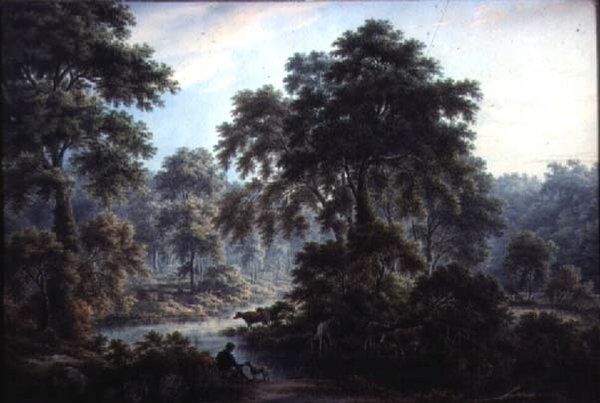 Nær det gamle bad, Matlock, 1800-tallet af George Pickering