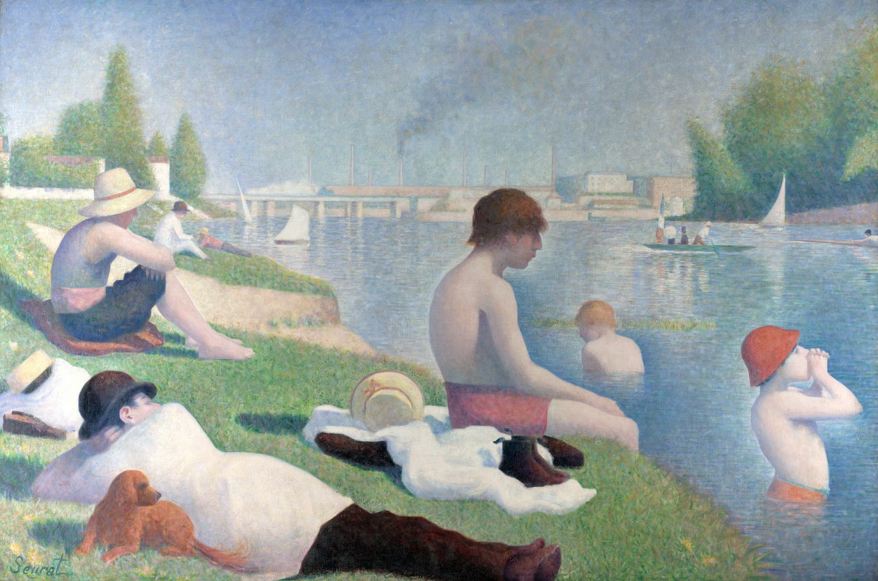 Badende i Asnières Badende i Asnières, 1884 af George Pierre Seurat
