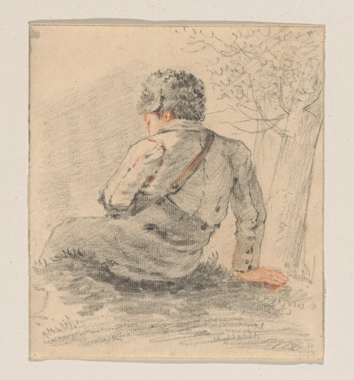 Siddende dreng, set bagfra af George Pieter Westenberg