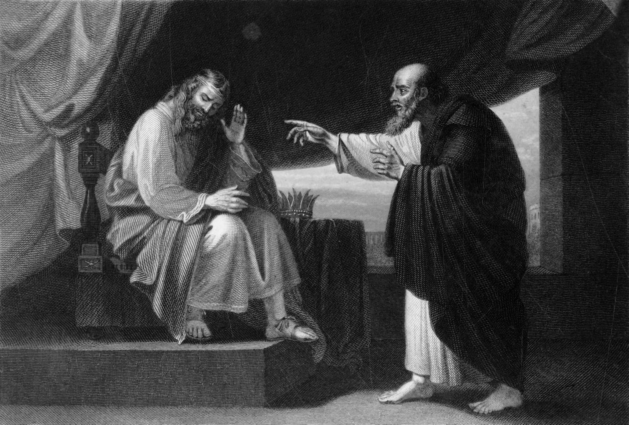 Og Natan sagde til David: Du er manden, c1840. af George Presbury