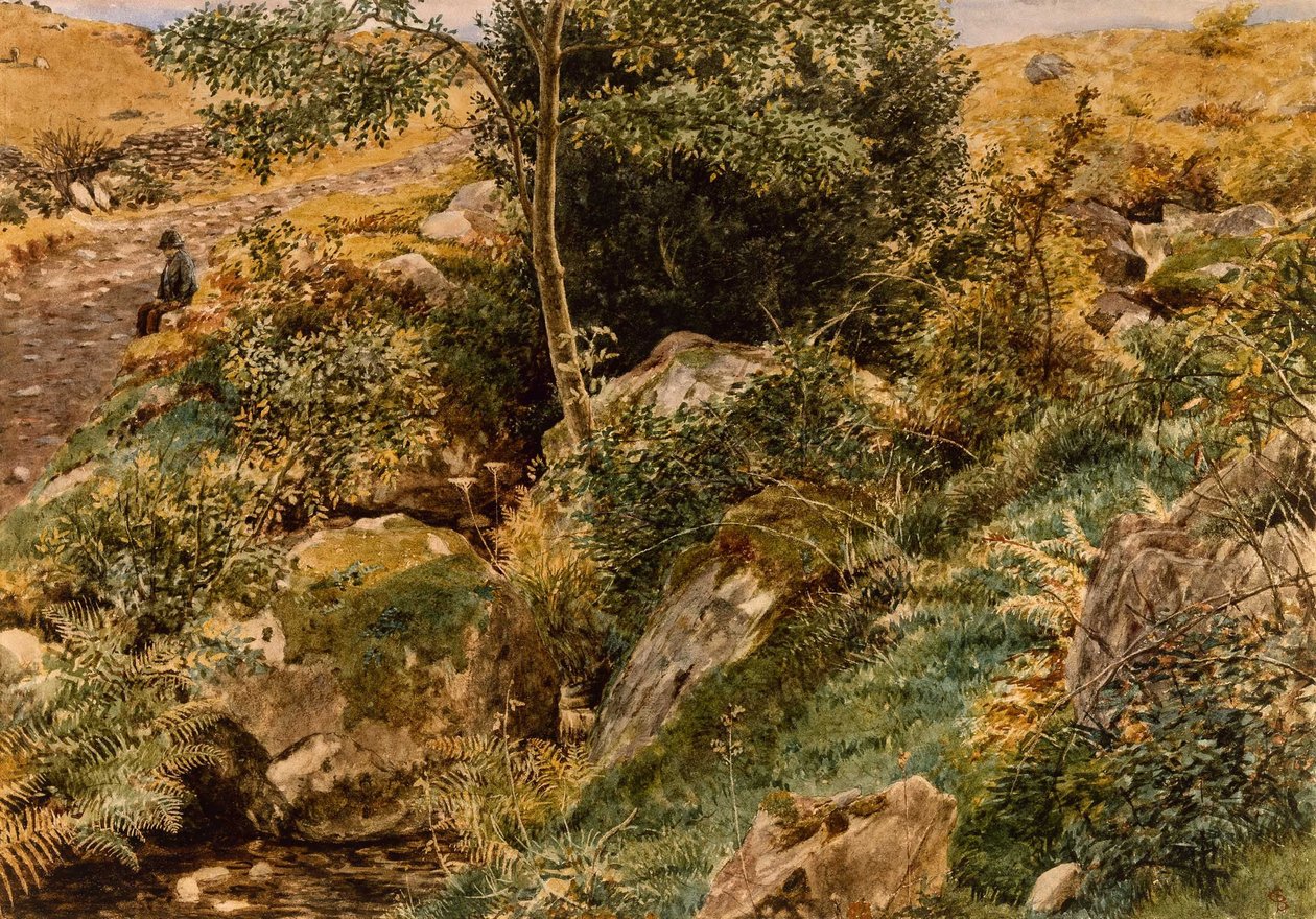 Efterår i de walisiske bjerge af George Price Boyce, RWS af George Price Boyce