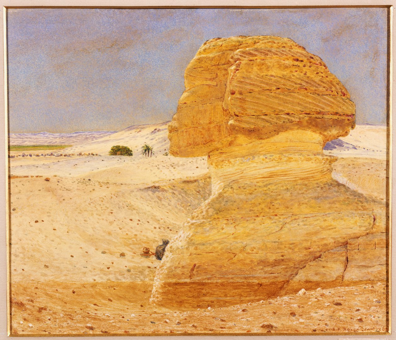 Den store sfinks ved Gizeh, 1862 af George Price Boyce