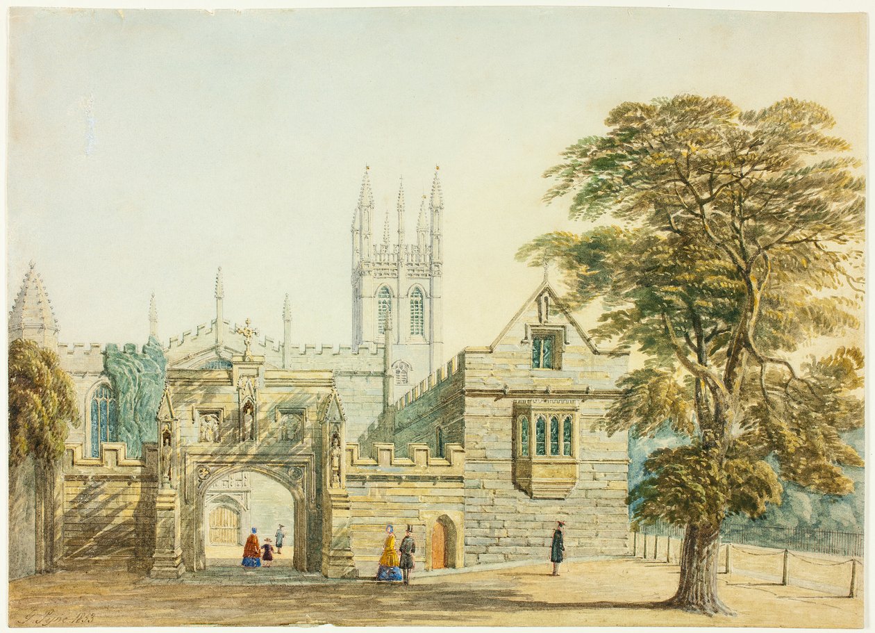 Magdalen College og Tower, Oxford af George Pyne