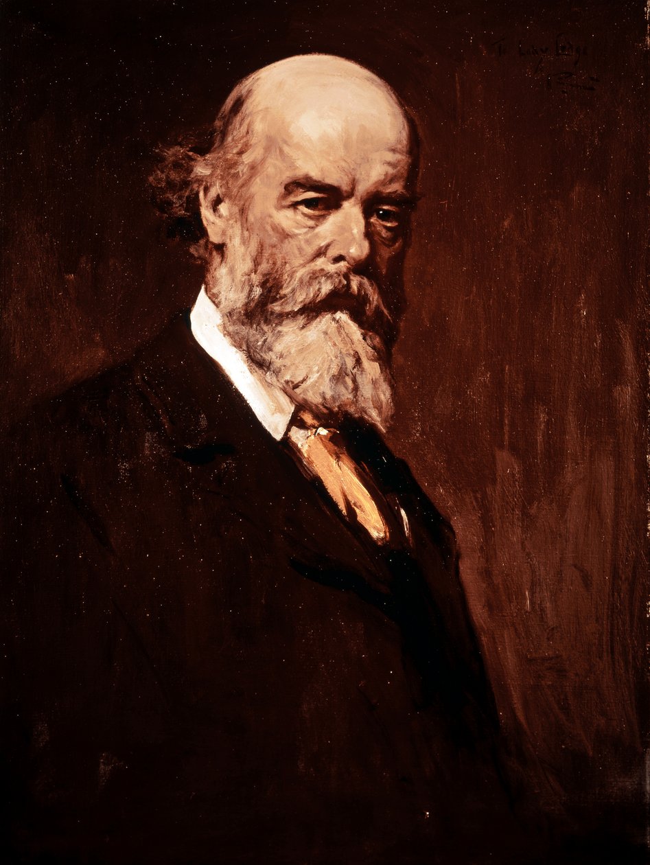 Portræt af Sir Oliver Joseph Lodge af George Reid