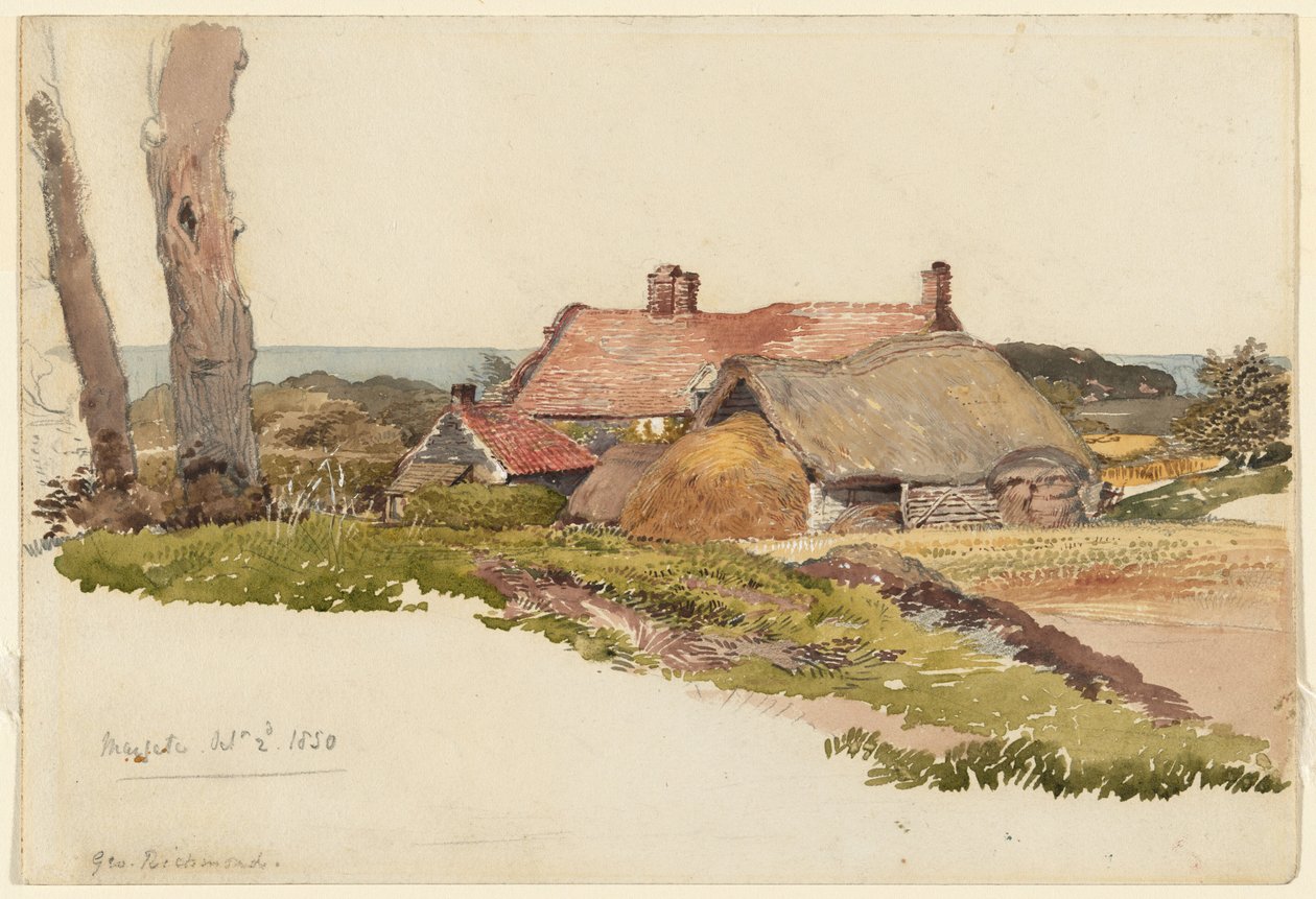 En gård tæt på havet i Margate, Kent af George Richmond
