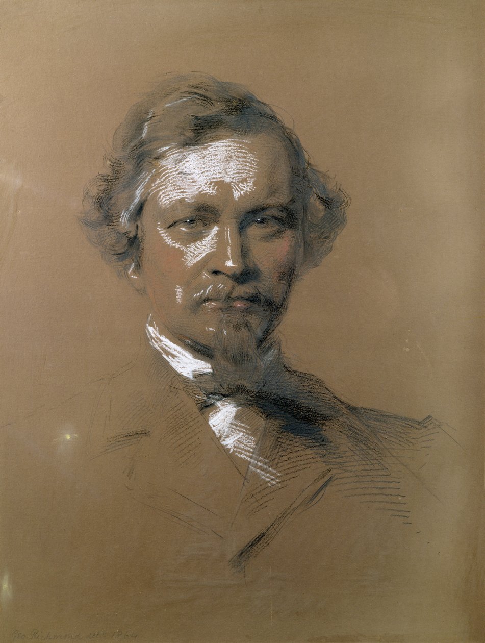 August Wilhelm Hofmann (1818-92) tysk kemiker, 1864 (farveblyant på papir) af George Richmond