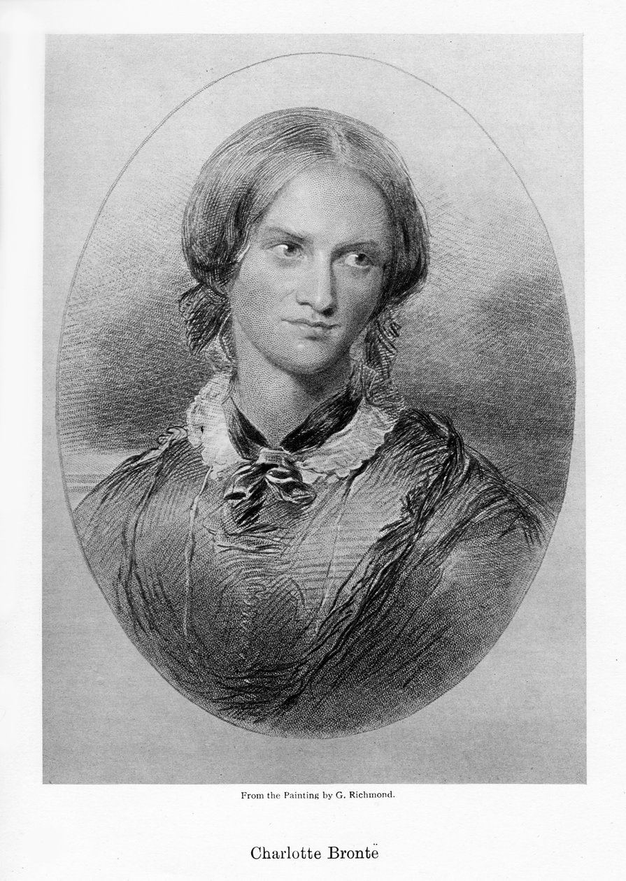 Charlotte Bronte, engelsk forfatter, 1850. af George Richmond