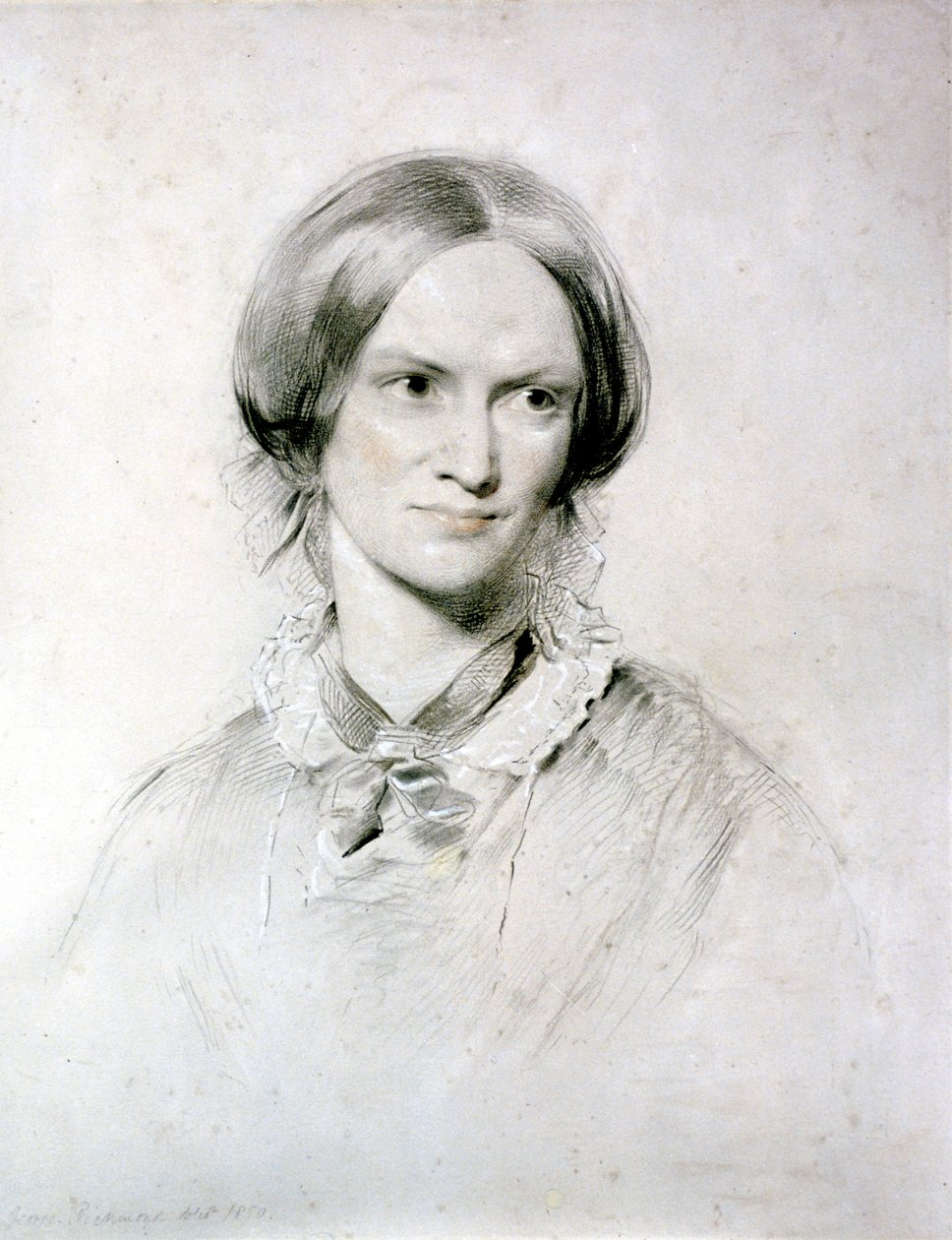 Charlotte Bronte, engelsk forfatter, 1850 af George Richmond