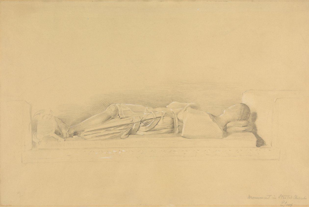 Skuebillede af en korsfarer, Stisted kirke af George Richmond