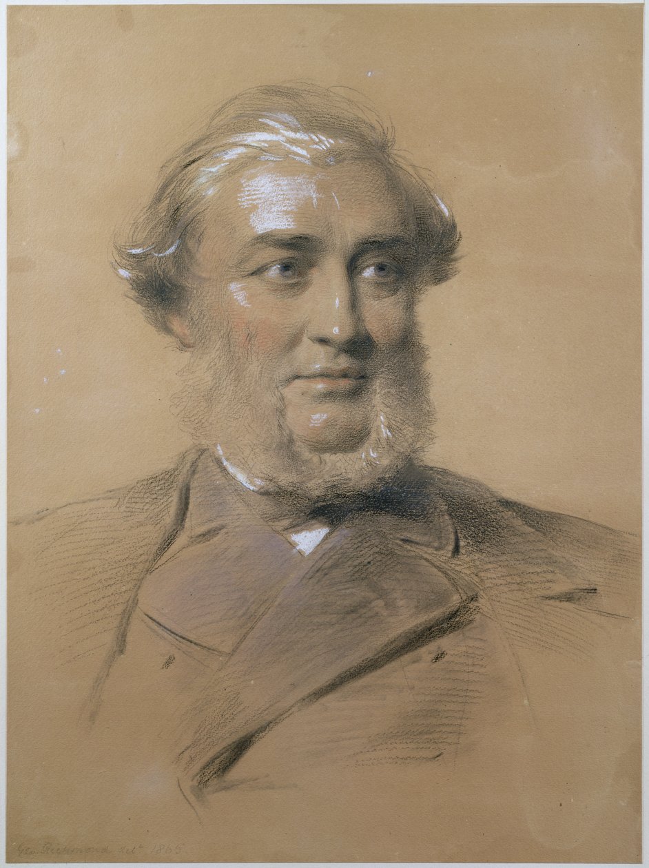 Henry Bence Jones, 1865 (kul og kridt på papir) af George Richmond