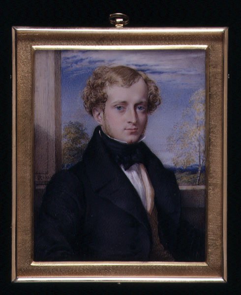 Portrætminiature af en ukendt mand, muligvis en hr. Ashby af George Richmond