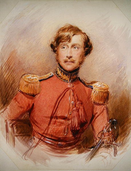 Portræt af Edward Charles Fletcher (akvarel på papir) af George Richmond