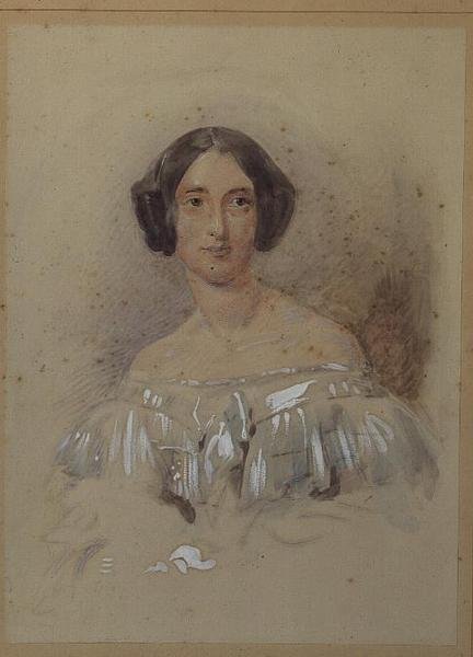 Portræt af Fanny (Frances) Cartwright af George Richmond