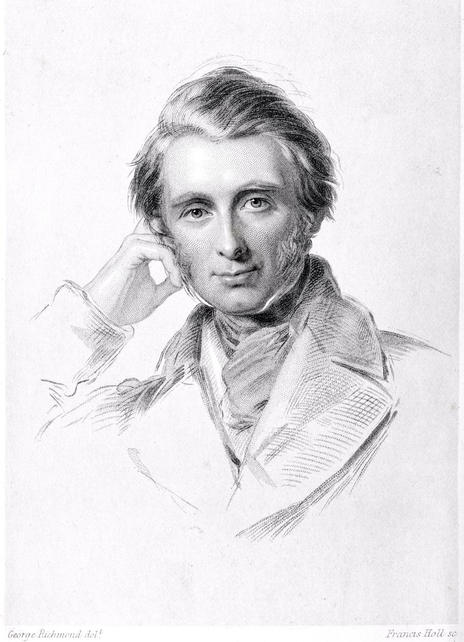 Portræt af John Ruskin (1819-1900) indgraveret af Francis Holl (1815-84) af George Richmond