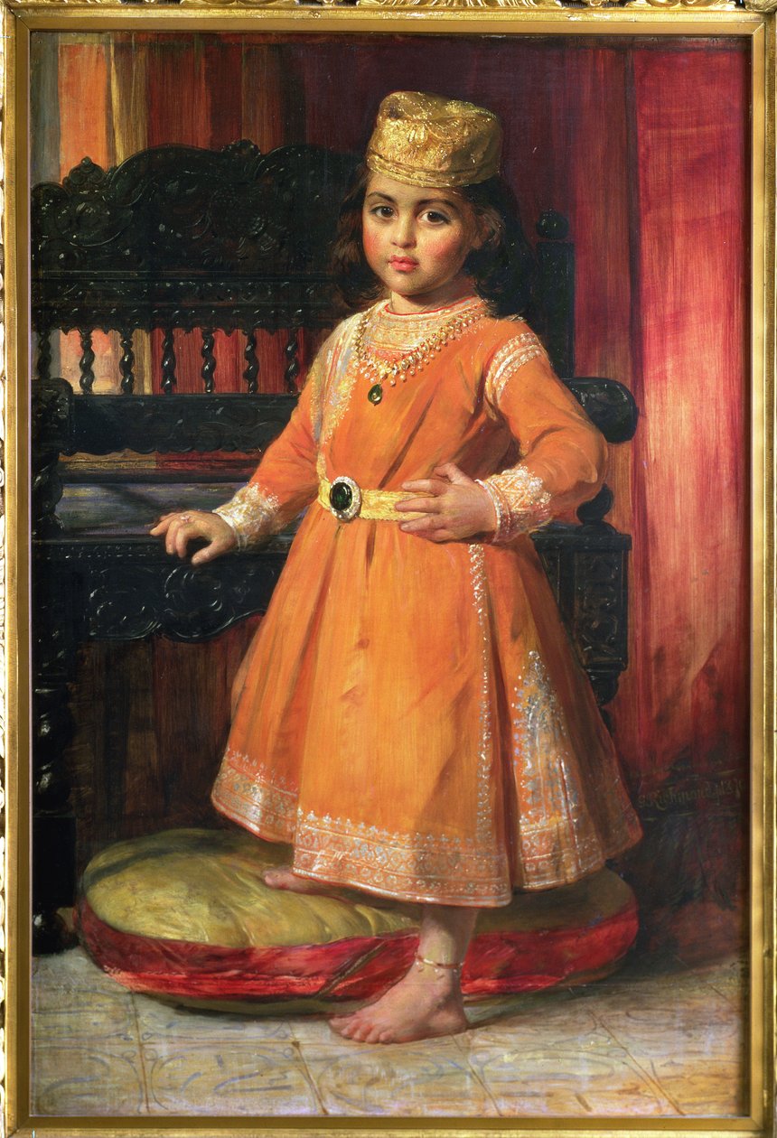 Portræt af prins Albert, ældste søn af Maharaja Duleep Singh, 1870 af George Richmond