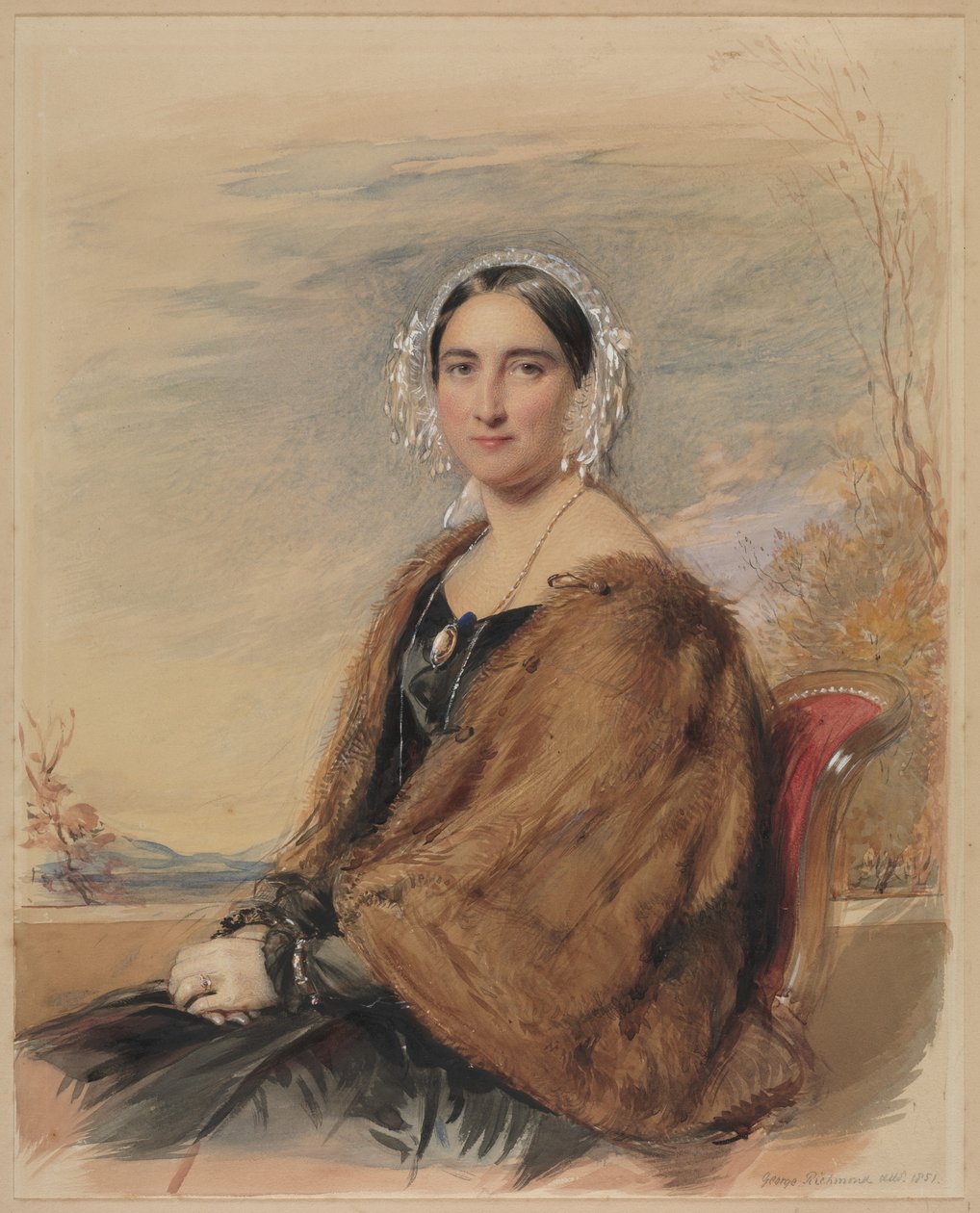 Portræt af en kvinde af George Richmond
