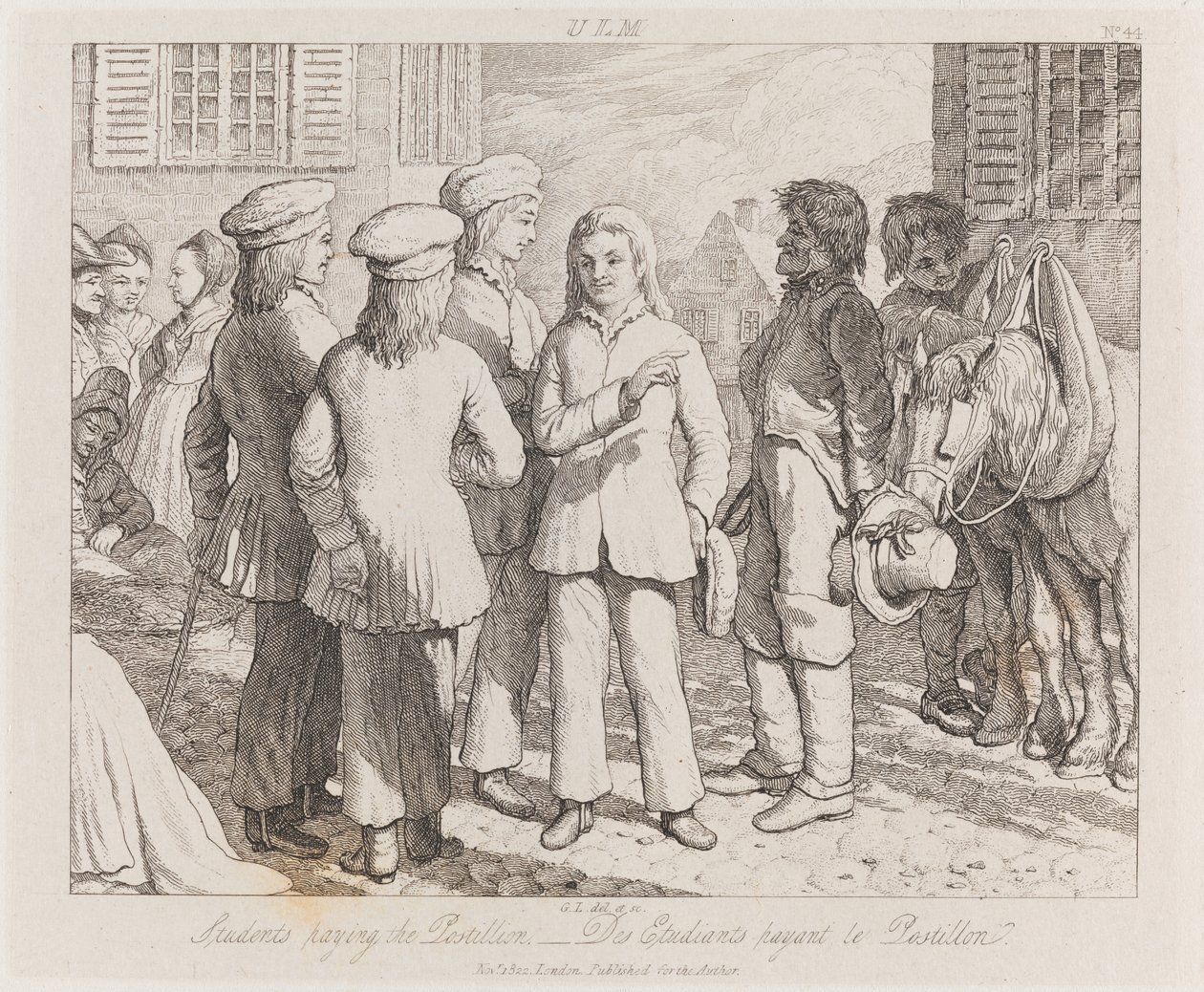 Studenter, Ulm, ca. 1821 (radering) af George Robert Lewis