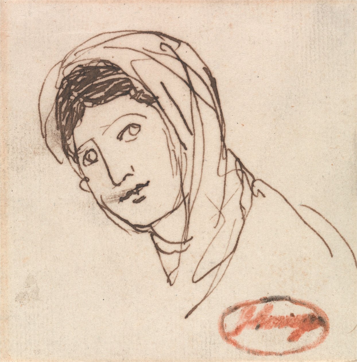 Et kvindehoved af George Romney