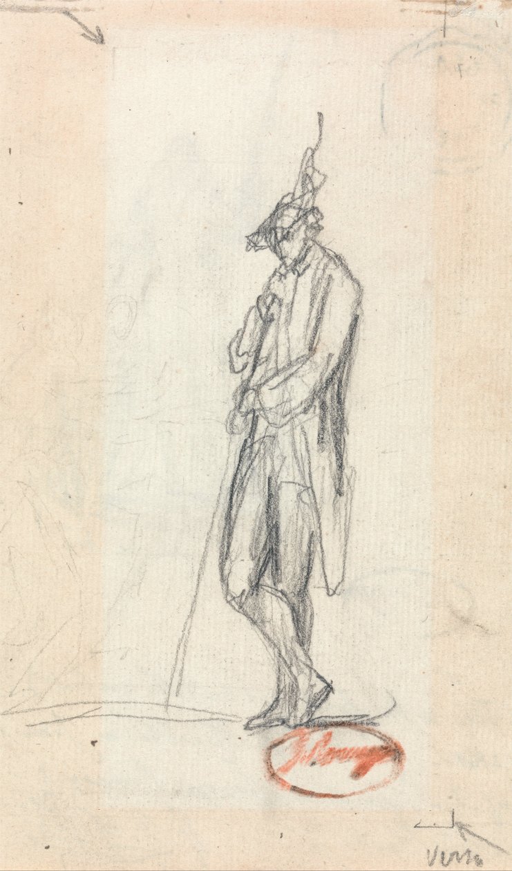 En stående mandlig figur af George Romney