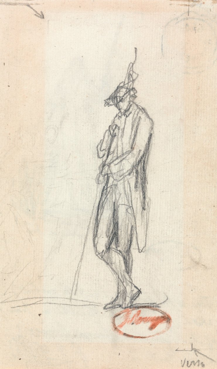 En stående mandlig figur af George Romney