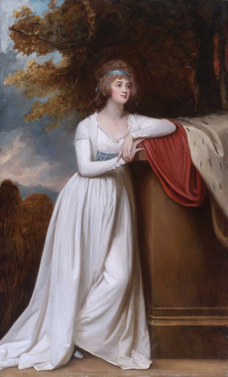 Barbara, markisinde af Donegal, tredje hustru til Arthur Chichester, 1. markis af Donegall af George Romney