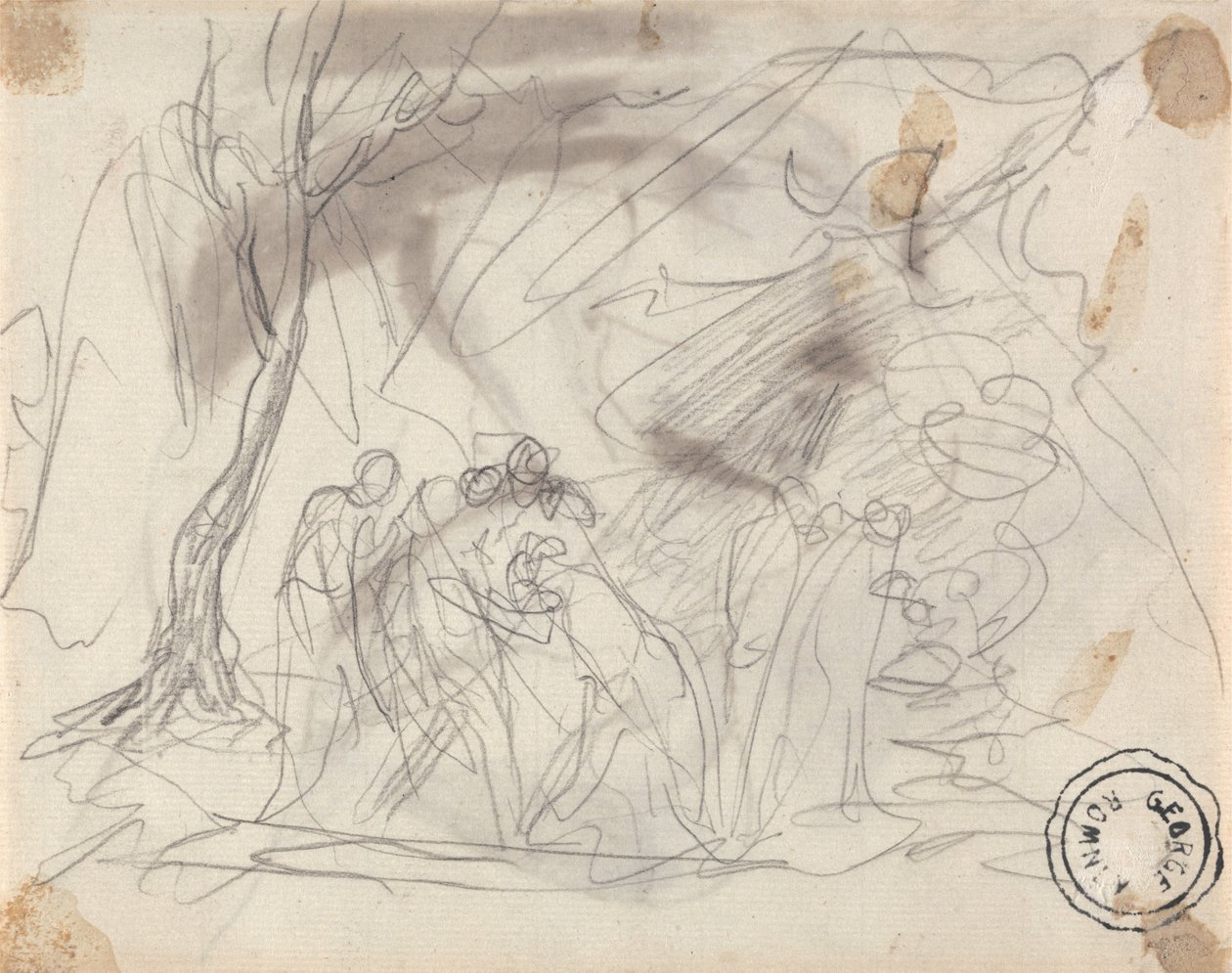 Canidia og de unge af George Romney