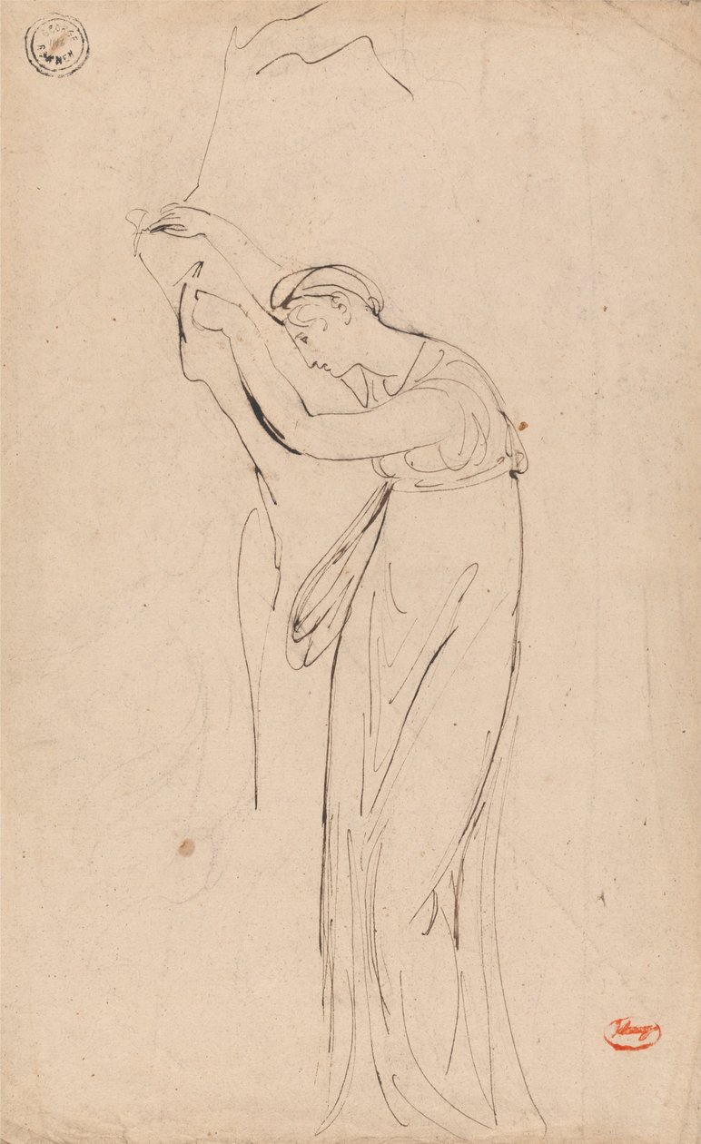 Fange eller nedtrykt kvinde: Muligvis Andromache af George Romney