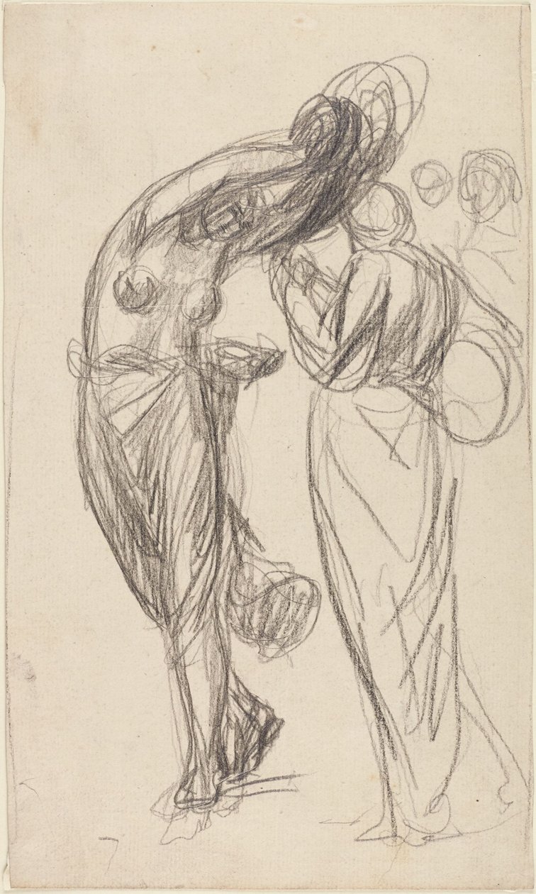 En dansende tamburinspiller og en banjospiller af George Romney