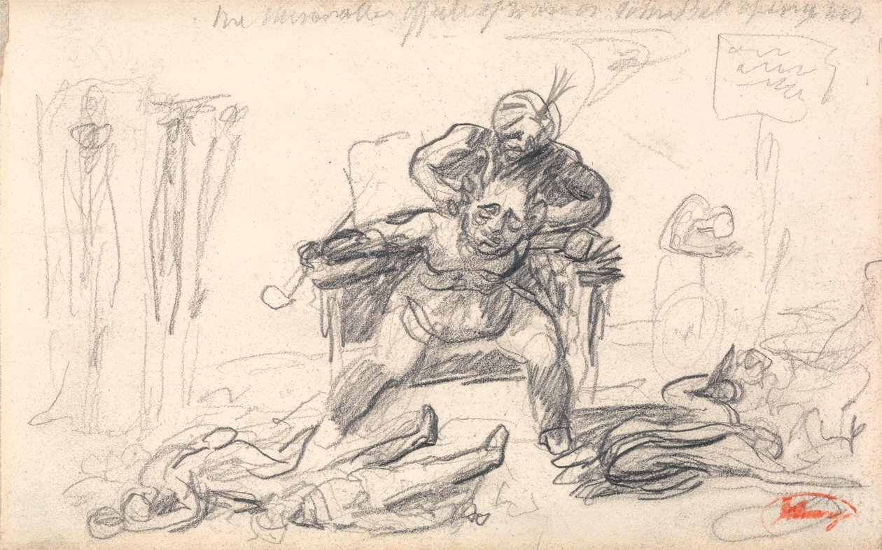 Dæmonherskeren og hans undersåtter: »Krigens elendige følger for John Bull...« af George Romney
