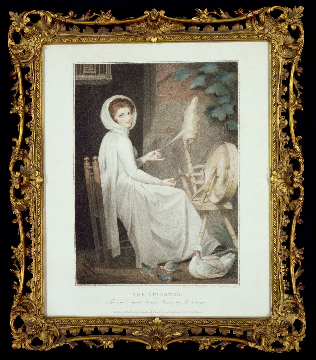 Spinner (kaiverrus Thomas Cheesman, G. Romneyn mukaan, julkaissut John ja Josiah Boydell 1789) af George Romney