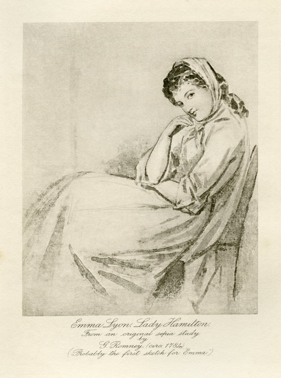 Emma Lady Hamilton af George Romney