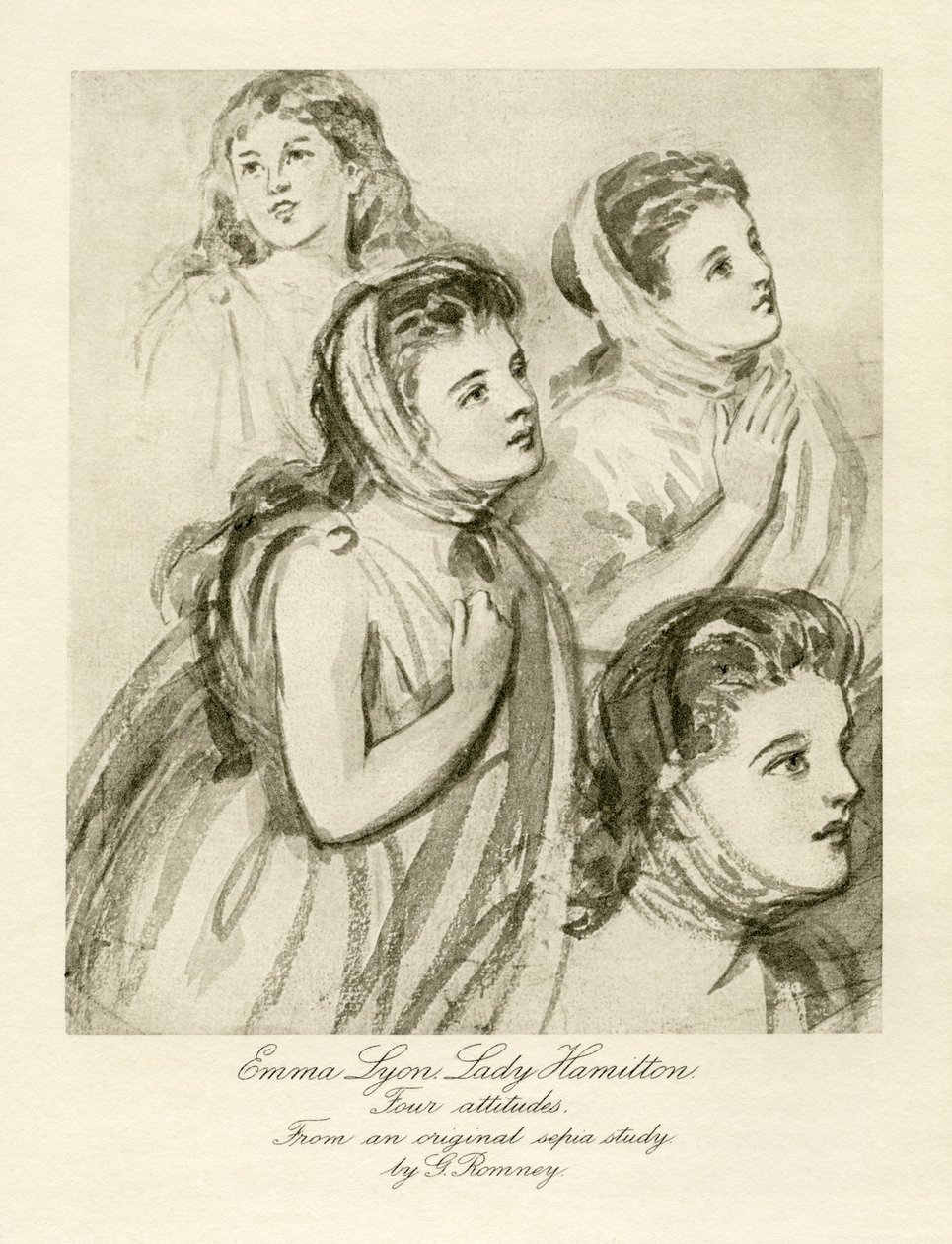 Emma Lady Hamilton af George Romney