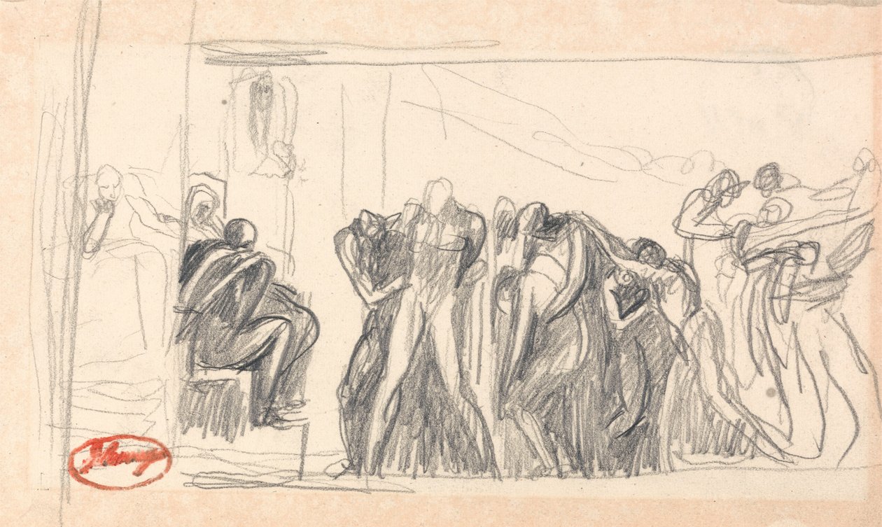 Figurkomposition; Fange foran en dommer af George Romney